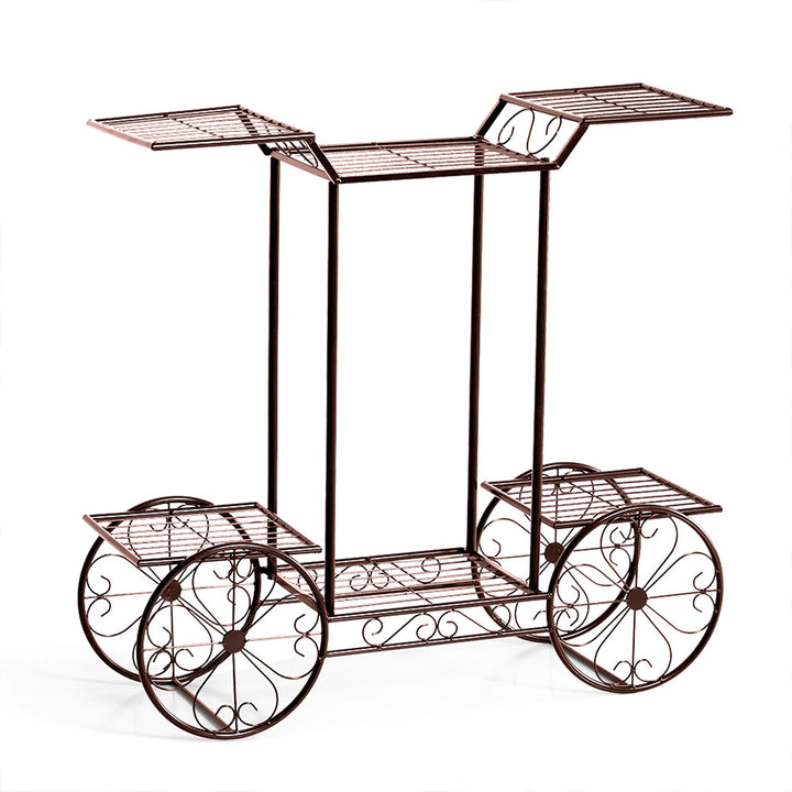 Levede Plant Stand Outdoor Indoor Metal Bronze.