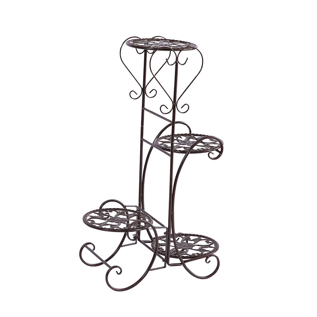 Levede Plant Stand Outdoor Indoor Metal Bronze.