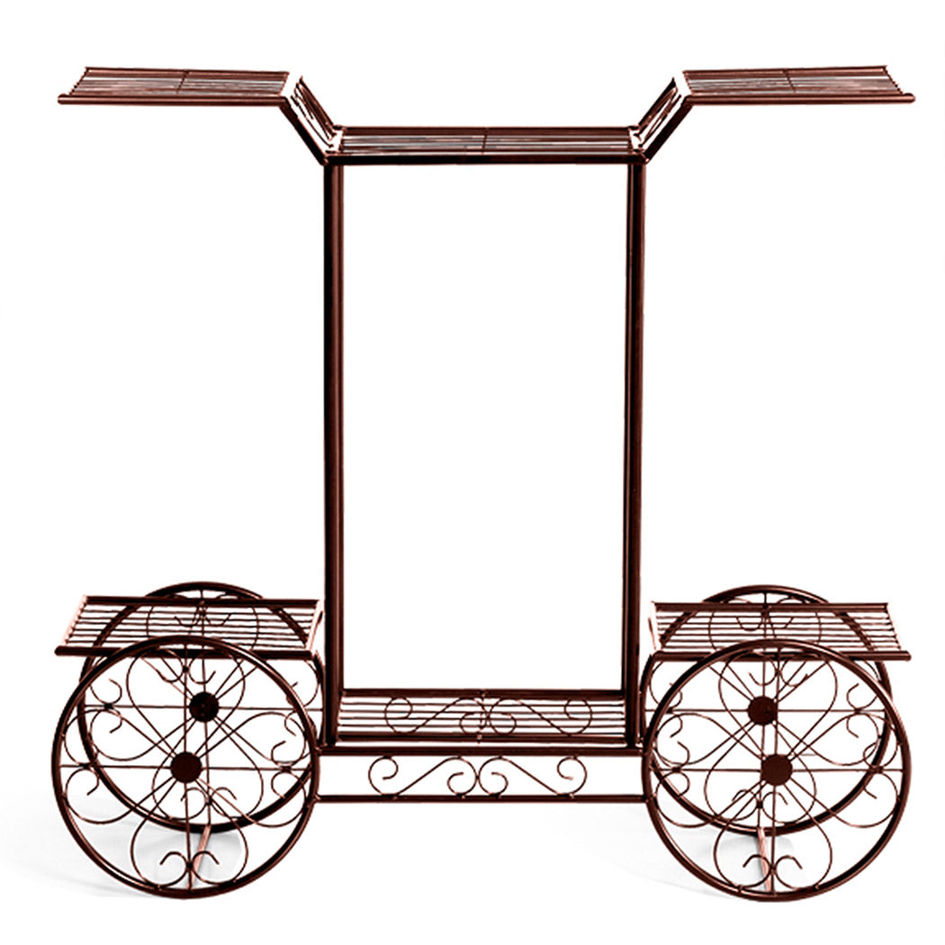 Levede Plant Stand Outdoor Indoor Metal Bronze.