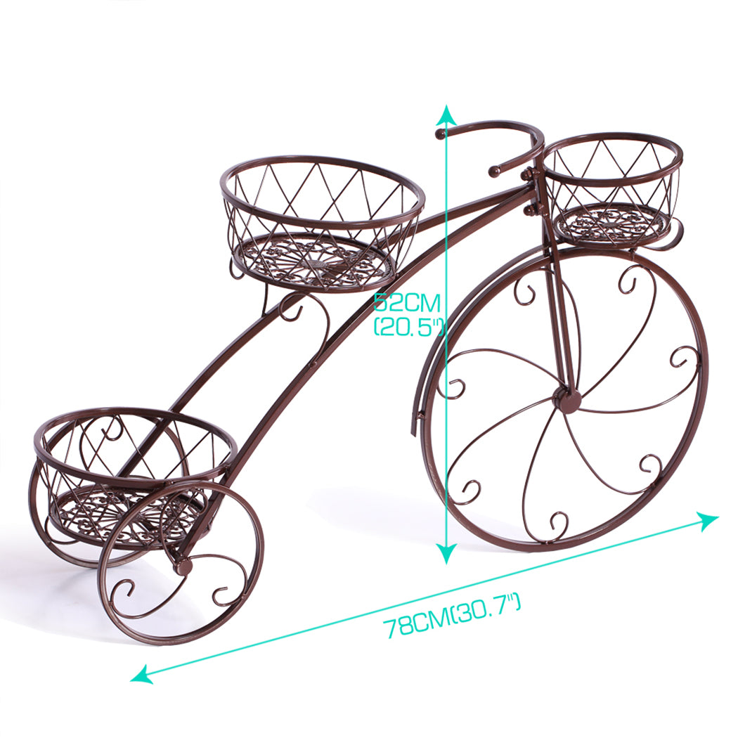 Levede Plant Stand Outdoor Indoor Metal Bronze.