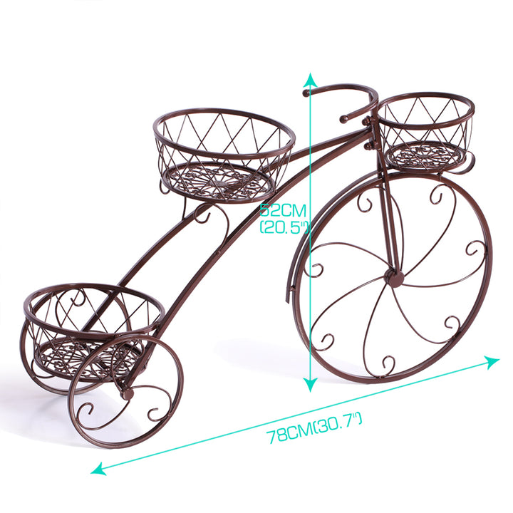 Levede Plant Stand Outdoor Indoor Metal Bronze.