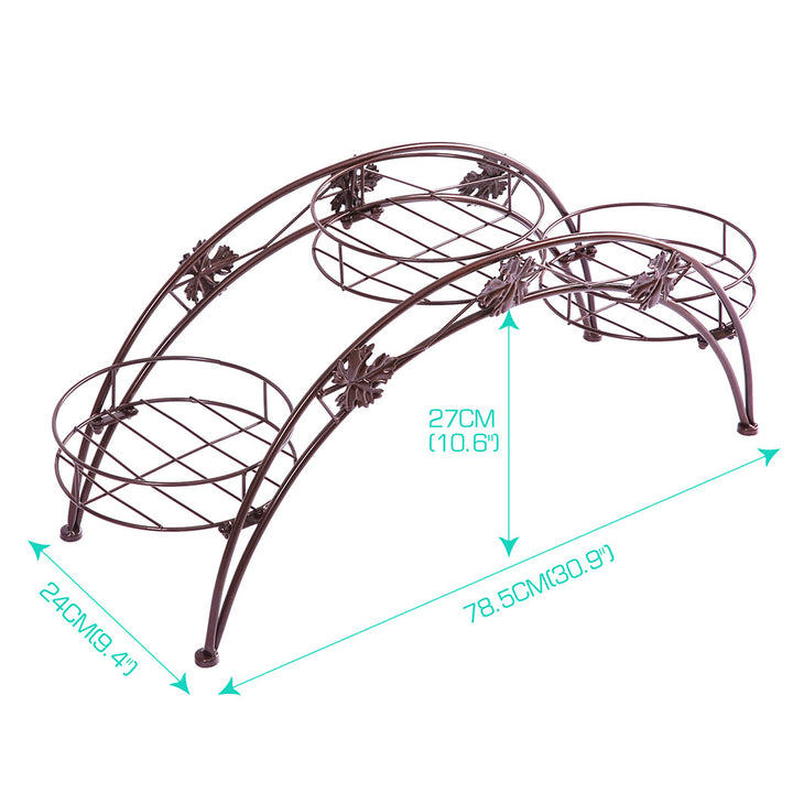 Levede Plant Stand Outdoor Indoor Metal Bronze.