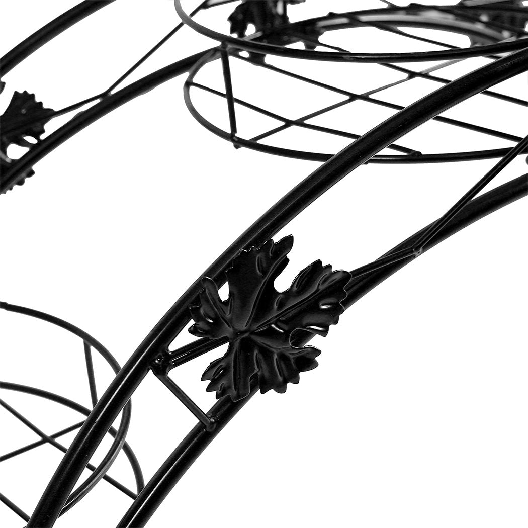 Levede Plant Stand Outdoor Indoor Metal Black.