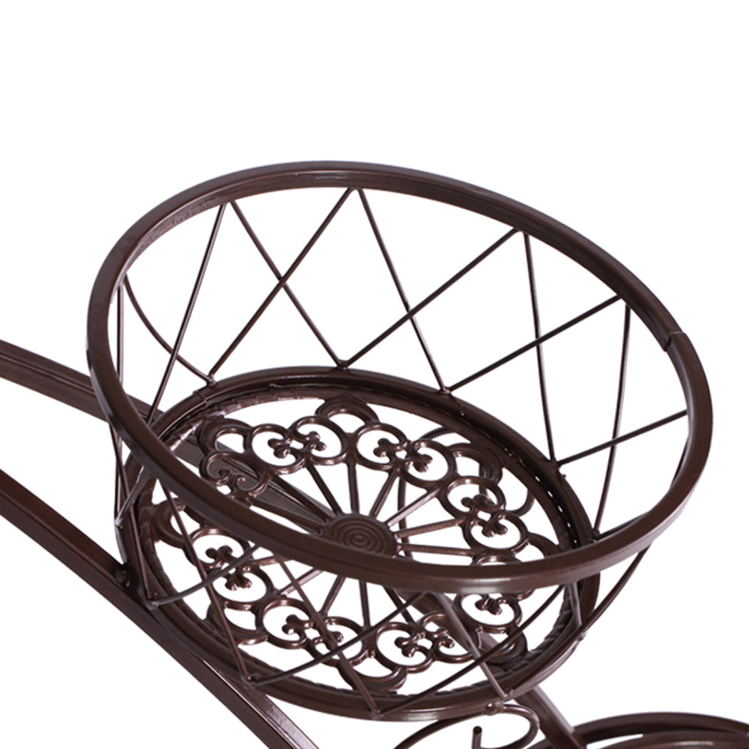 Levede Plant Stand Outdoor Indoor Metal Bronze.