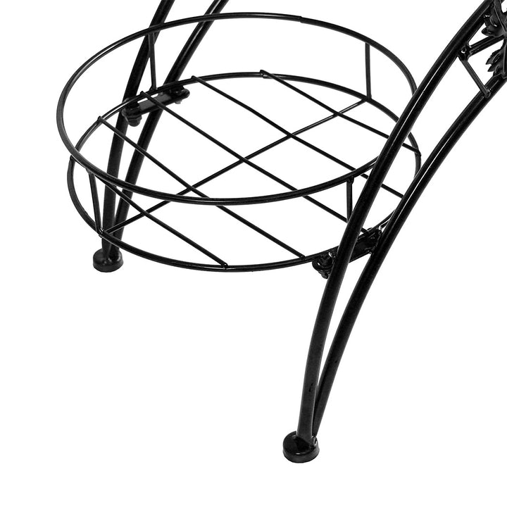 Levede Plant Stand Outdoor Indoor Metal Black.