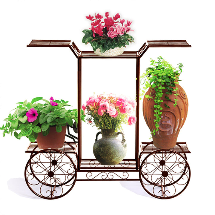 Levede Plant Stand Outdoor Indoor Metal Bronze.
