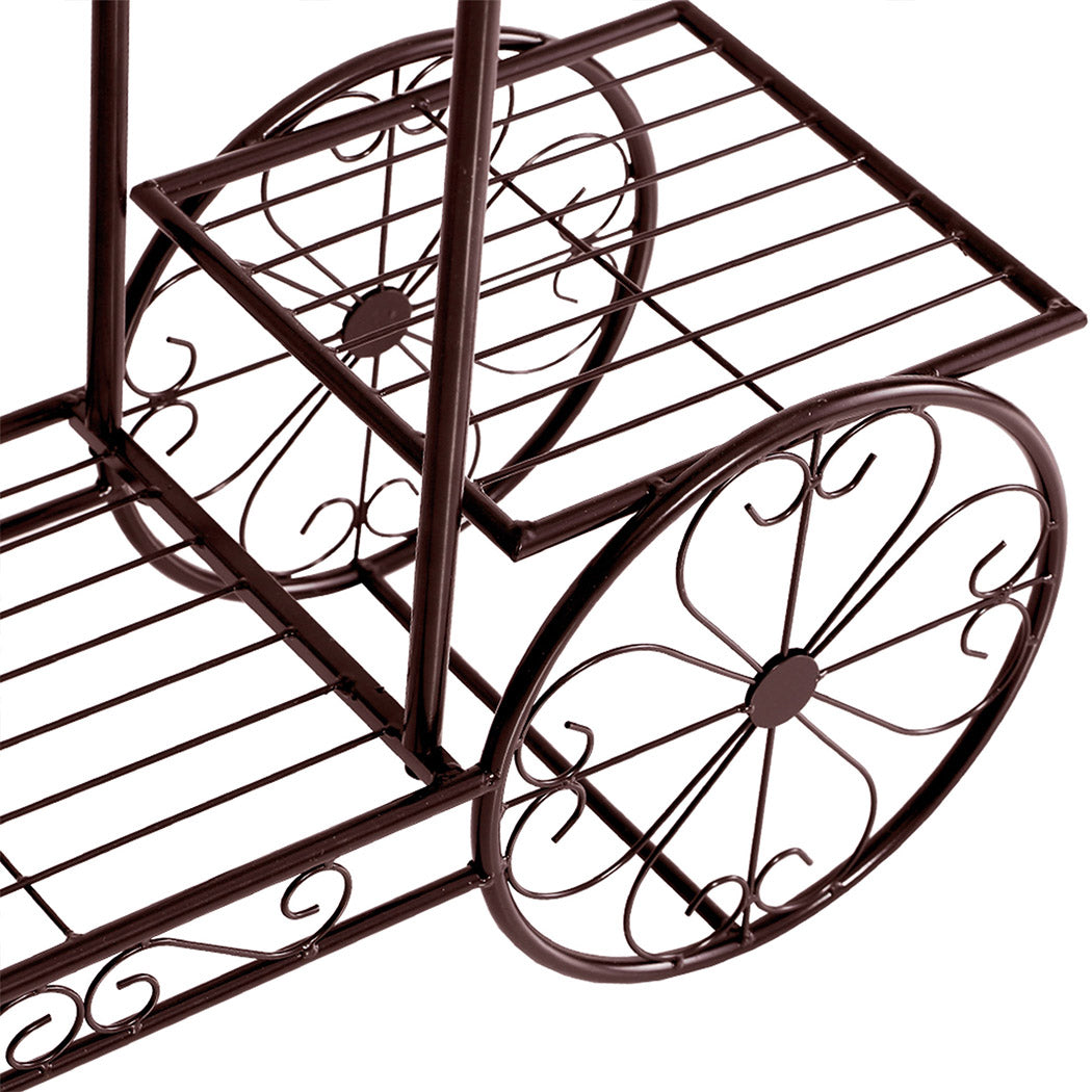 Levede Plant Stand Outdoor Indoor Metal Bronze.