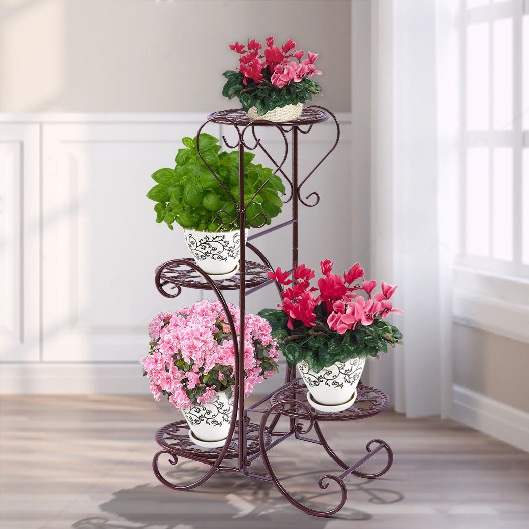 Levede Plant Stand Outdoor Indoor Metal Bronze.
