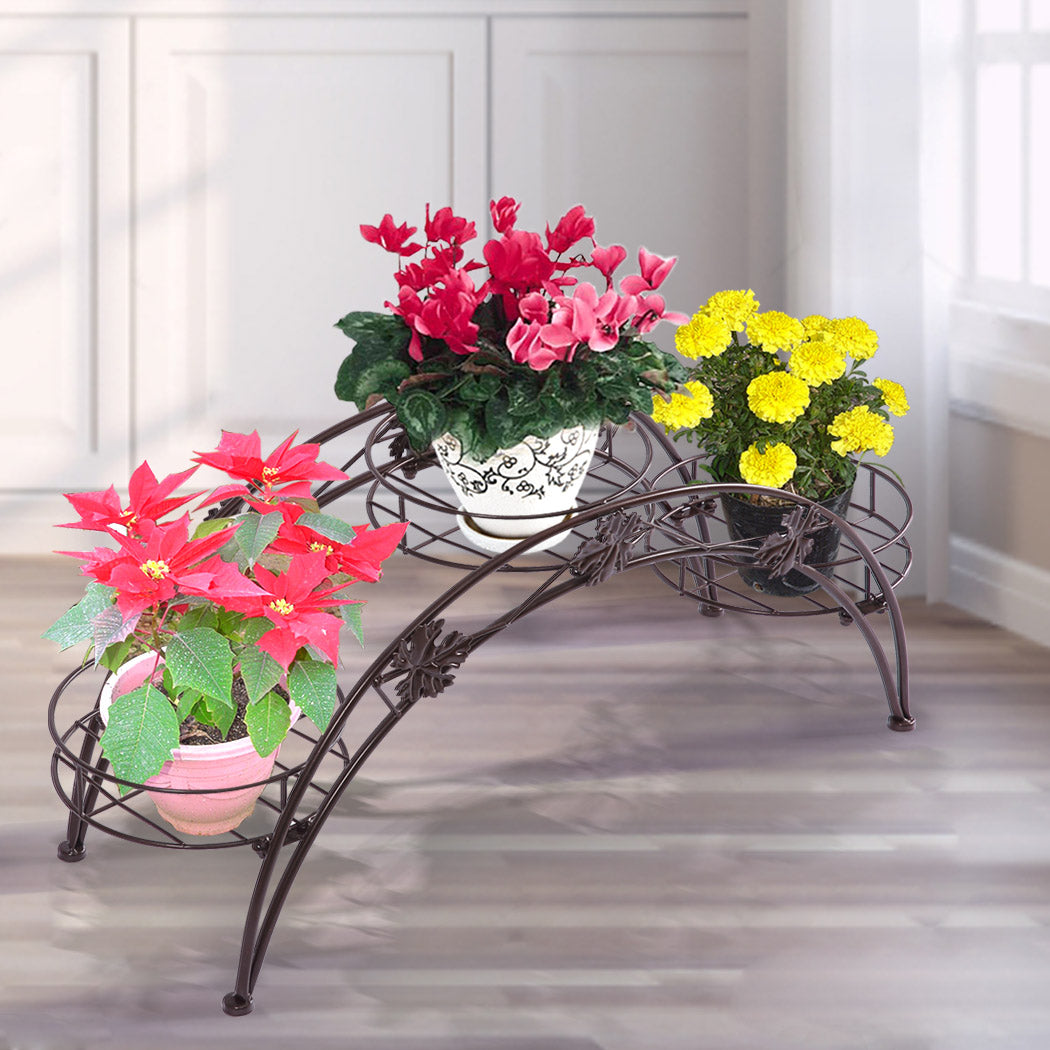 Levede Plant Stand Outdoor Indoor Metal Bronze.
