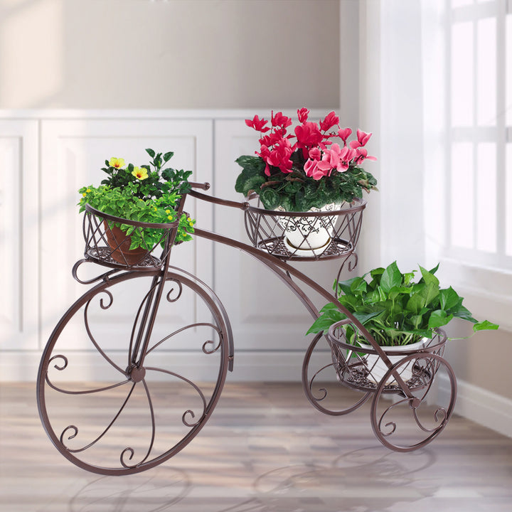 Levede Plant Stand Outdoor Indoor Metal Bronze.
