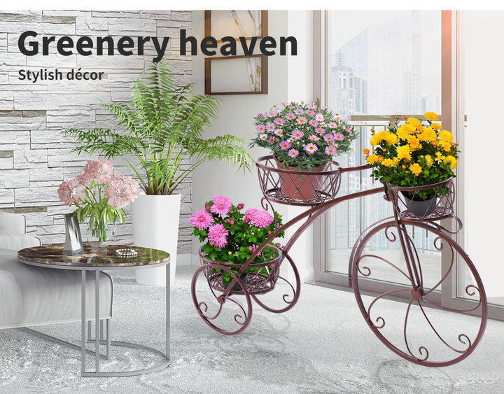 Plant Stand Outdoor Indoor - Metal and Bronze