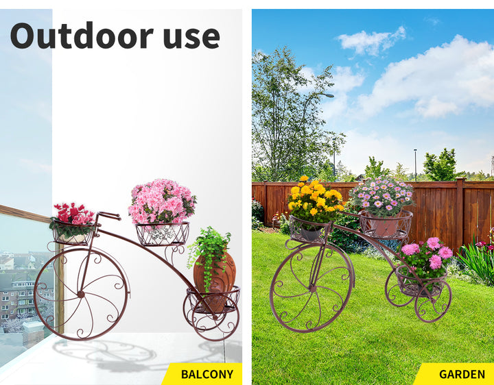 Plant Stand Outdoor Indoor - Metal and Bronze