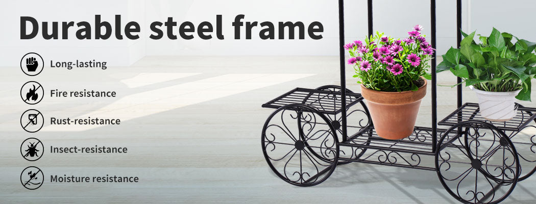 Plant Stand Outdoor Indoor Metal Design.
