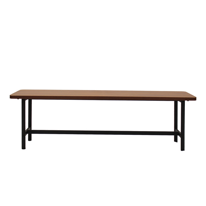 1x Dining Table +1x Bench Set Steel Home Kitchen Farmhouse Brown.