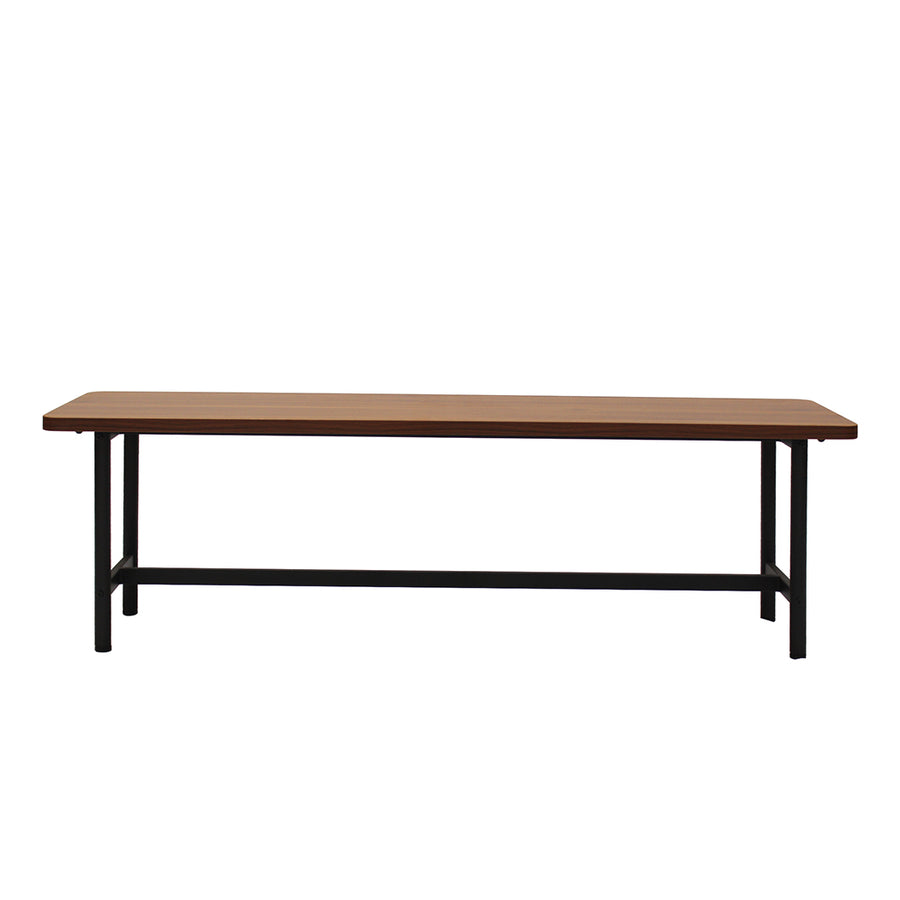 1x Dining Table +1x Bench Set Steel Home Kitchen Farmhouse Brown.