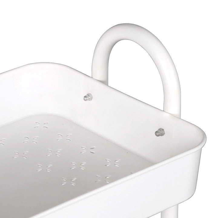 Levede 3 Tiers Kitchen Storage Trolley White.