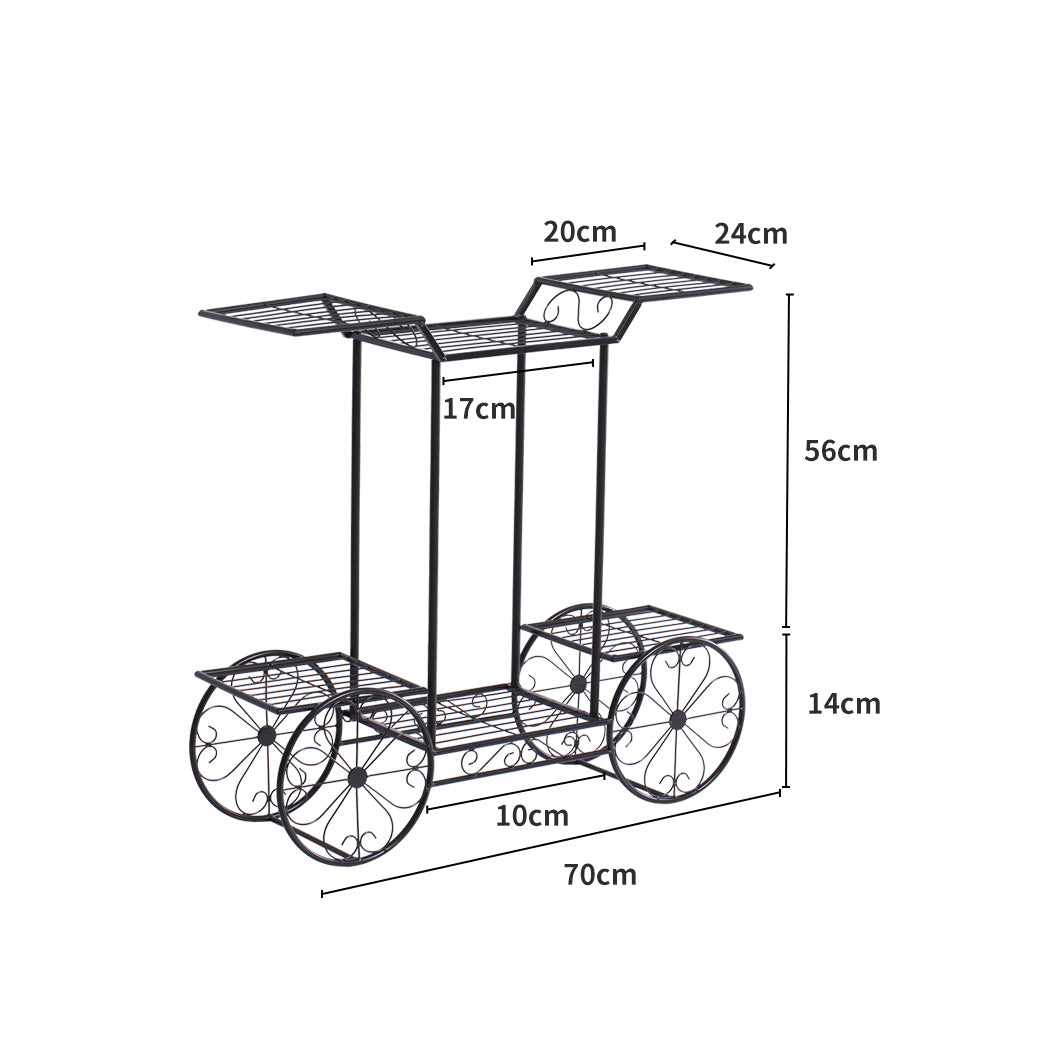 Levede Plant Stand Outdoor Indoor Metal Bronze.