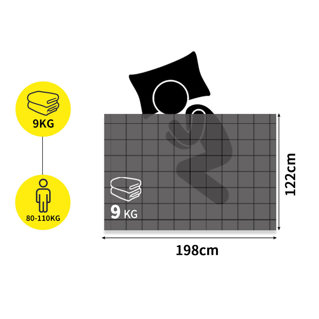 DreamZ Weighted Blanket Heavy Gravity Single 9KGS.