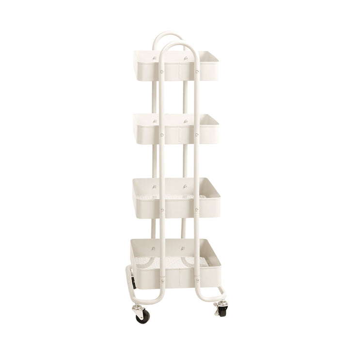 Levede 4 Tiers Kitchen Trolley Cart White.