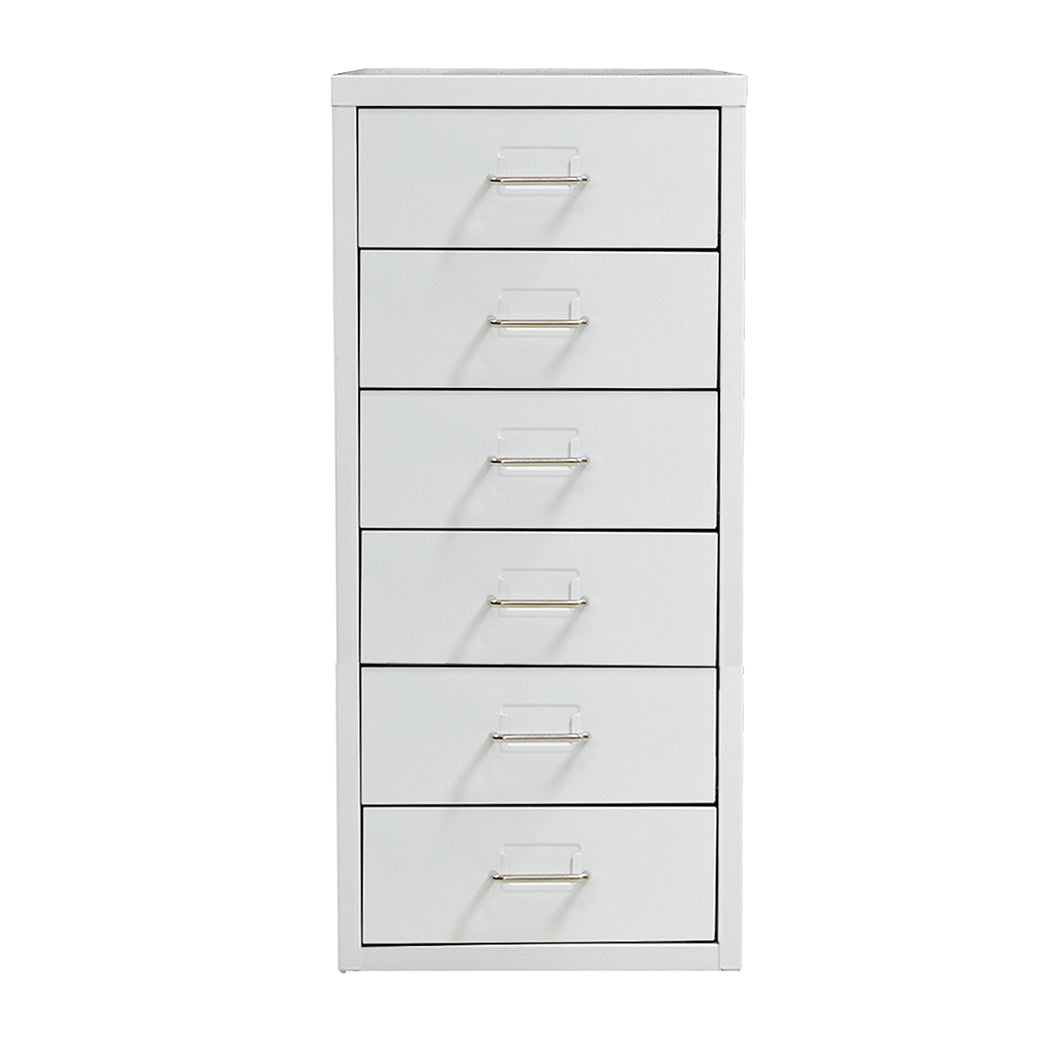 Levede 6 Drawer Office Cabinet Drawers White.