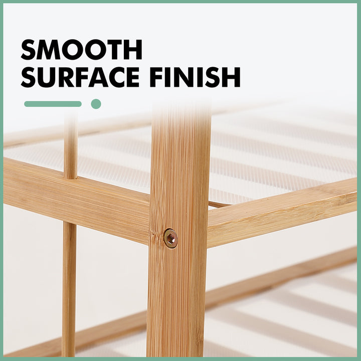 Bamboo Shoe Rack Storage - 3 Tiers Wooden Organiser.