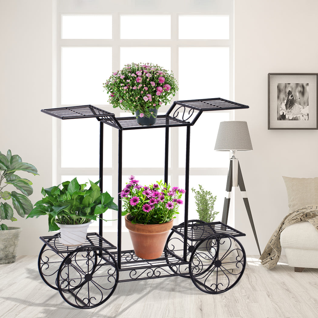 Levede Plant Stand Outdoor Indoor Metal Bronze.