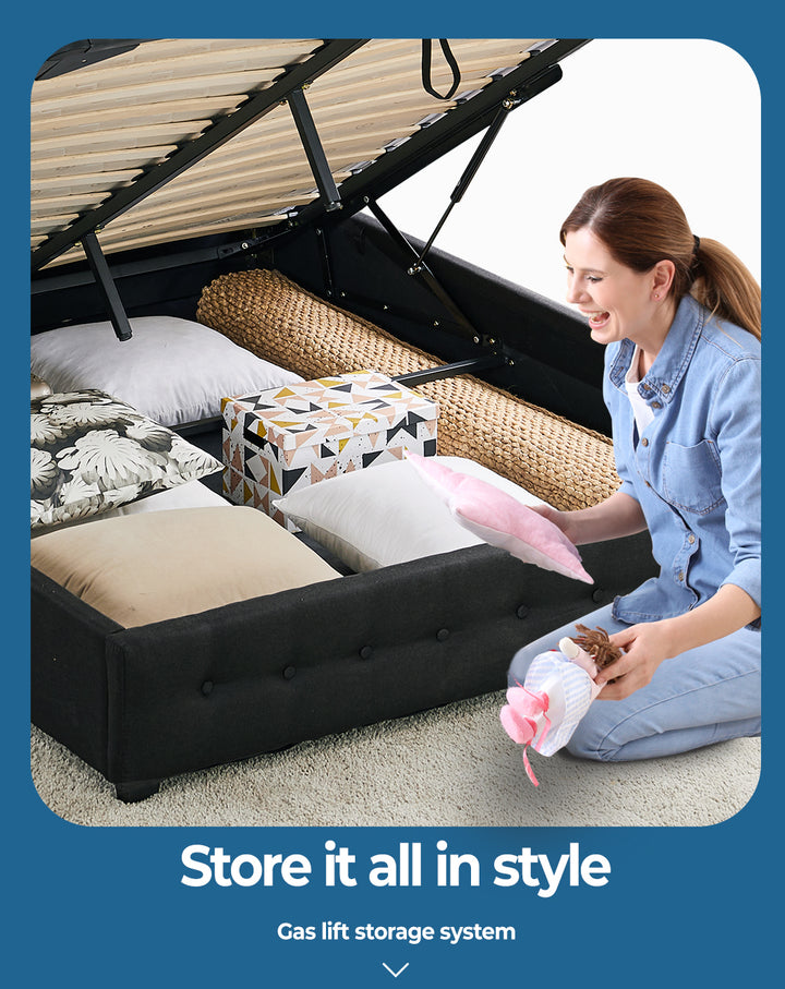 Fabric Bed Frame Tufted.