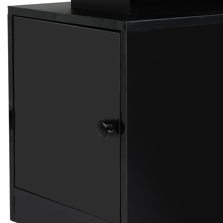 Levede Bedside Table USB Charger Outlet RGB Black.