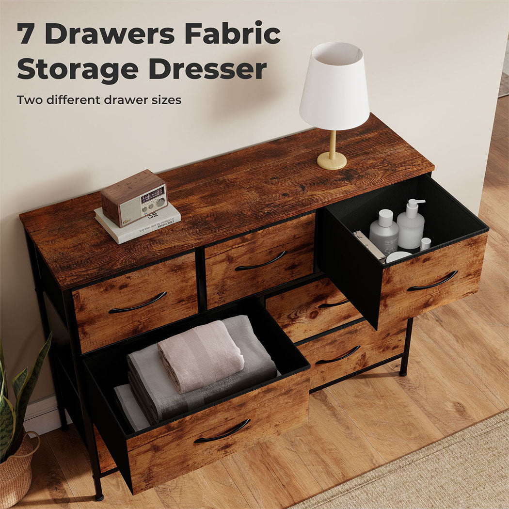 Industrial Style Wooden 7 Chest of Drawers.