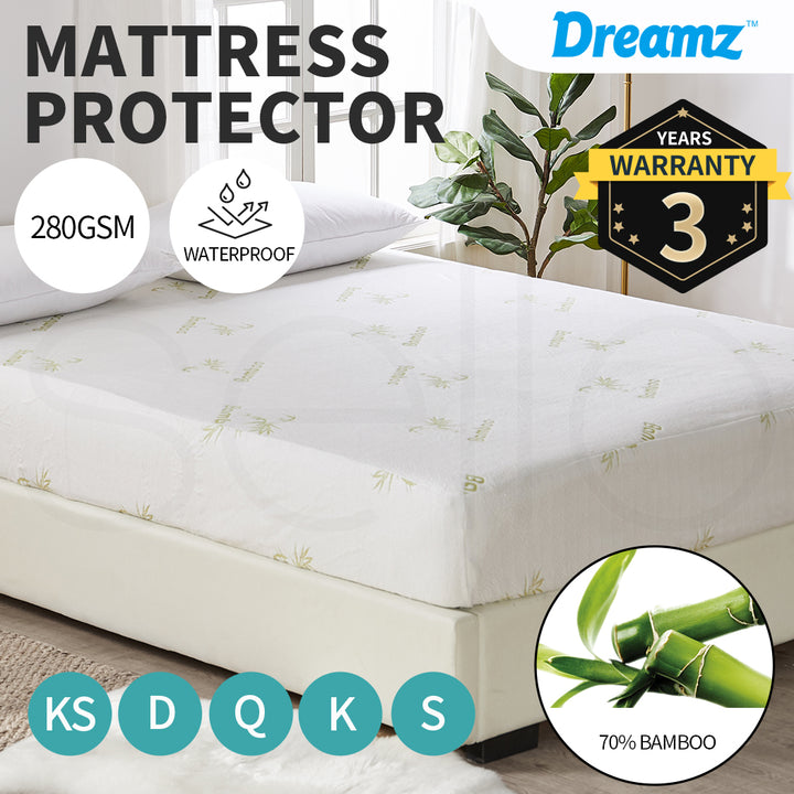 Mattress Protector Topper 70% Bamboo Hypoallergenic.