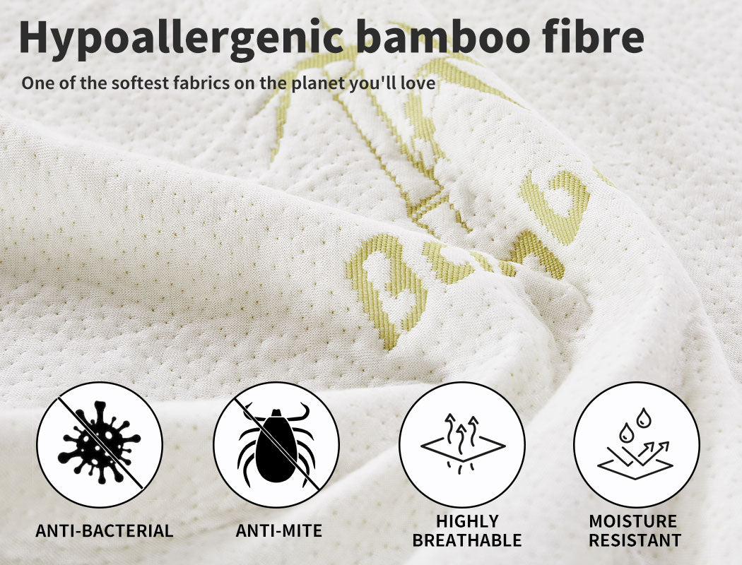 Mattress Protector Topper 70% Bamboo Hypoallergenic.