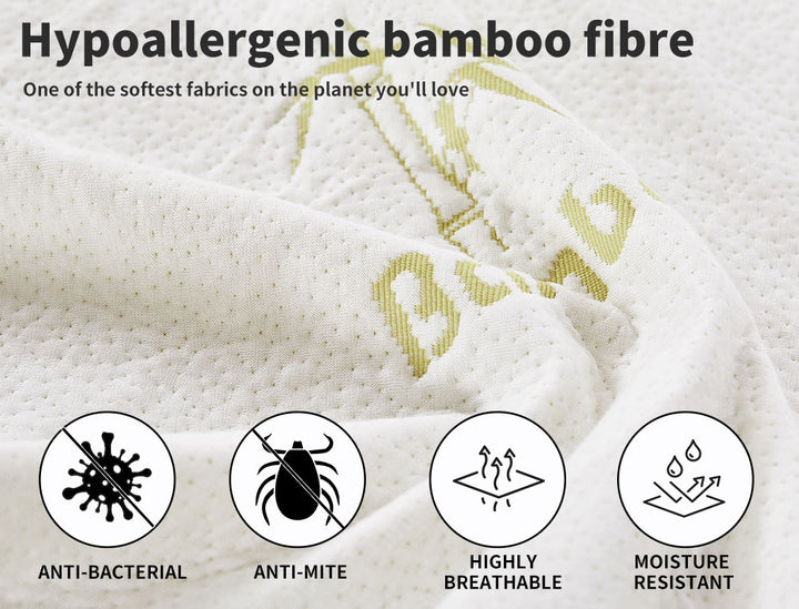 Mattress Protector Topper 70% Bamboo Hypoallergenic.