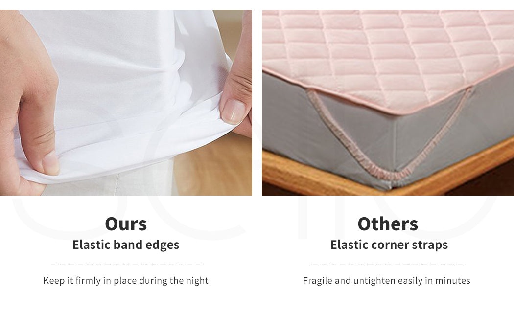Terry Cotton Mattress Protector - Fully Fitted Waterproof.