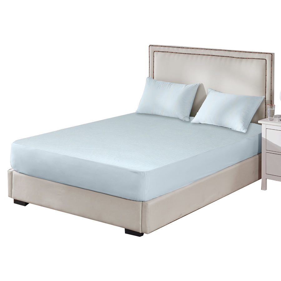 Dreamz Double Mattress Protector Pillowcases Double Blue.