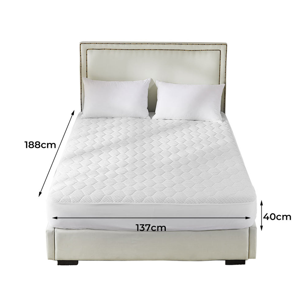 Dreamz Mattress Protector Topper Bamboo Double.