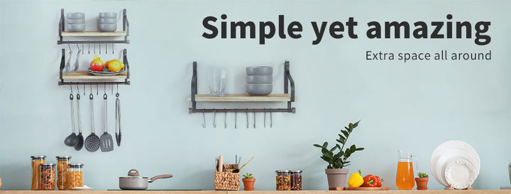 Floating Shelf Brackets for Wall Mounting.