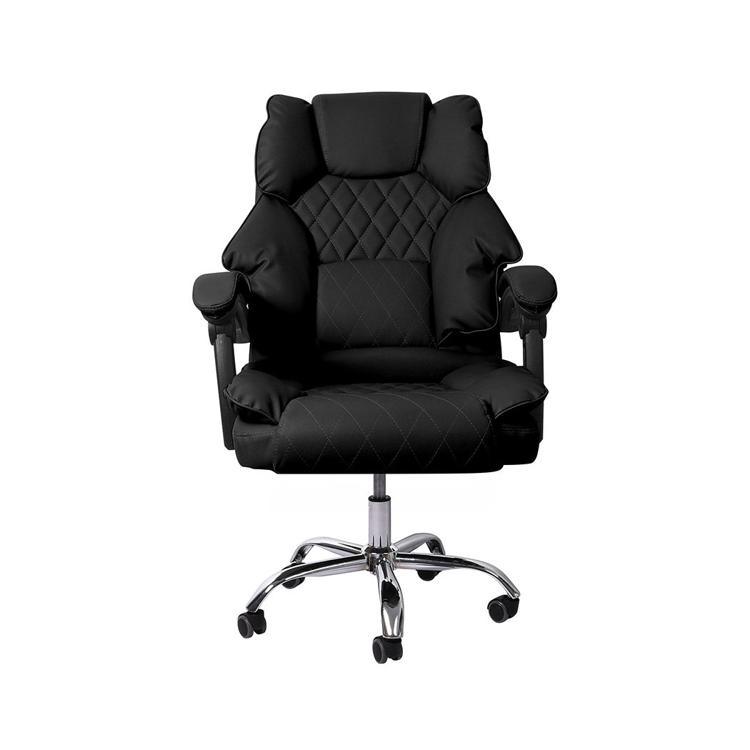Levede Gaming Chair Office Computer Black No Footrest.