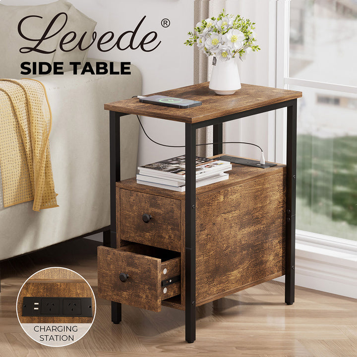 Side Table Narrow Coffee End Table Bedside Table.