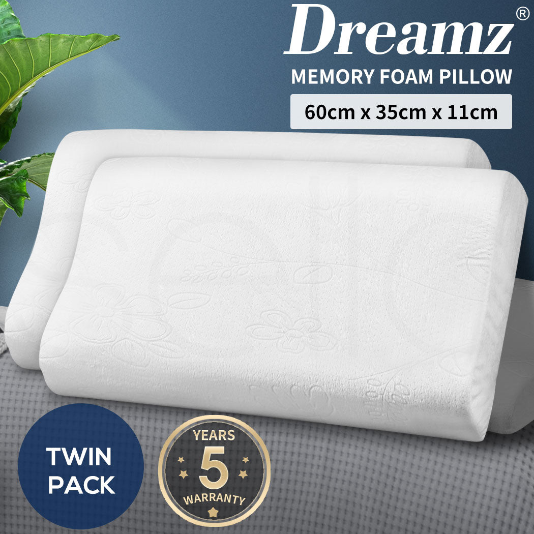 Memory Foam Pillow Removable with 2X Comfort.