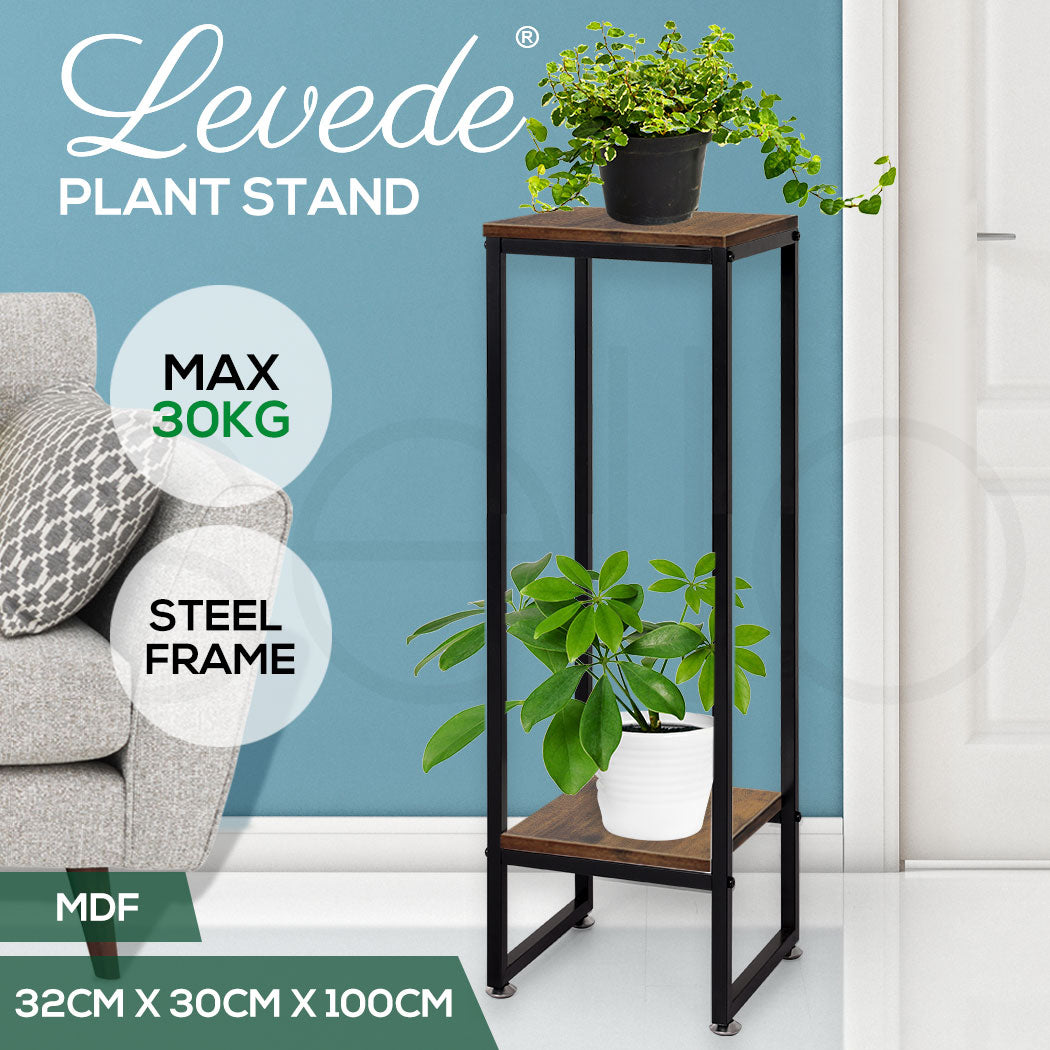 Plant Stand Garden Home Decor Oak.