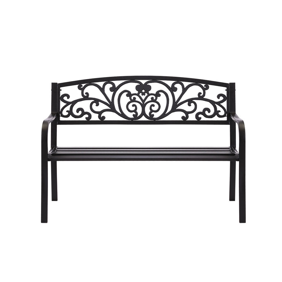 Levede Garden Bench Seat Outdoor Furniture Black.