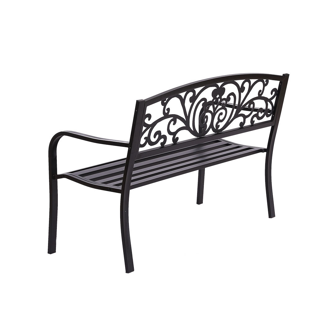 Levede Garden Bench Seat Outdoor Furniture Black.