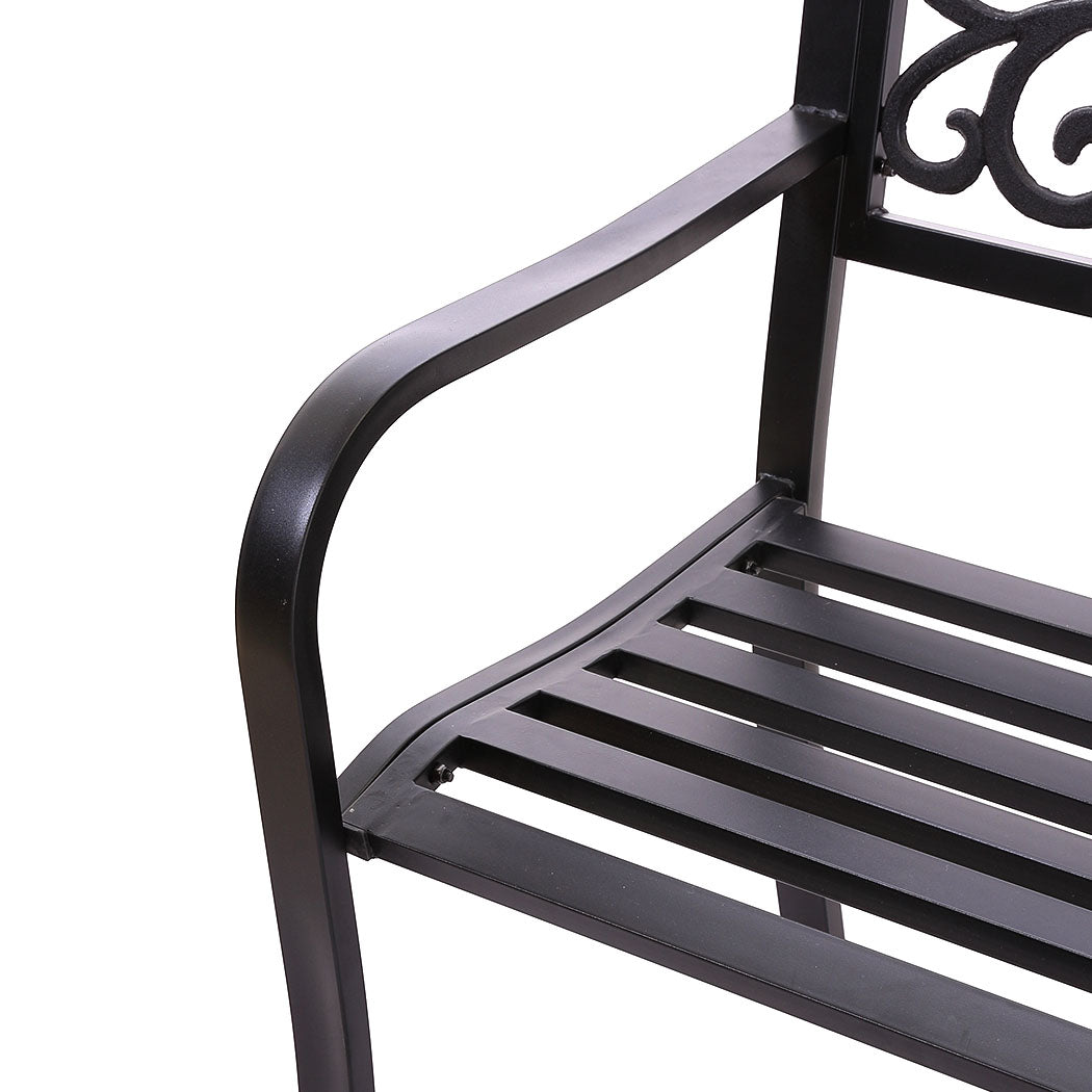 Levede Garden Bench Seat Outdoor Furniture Black.