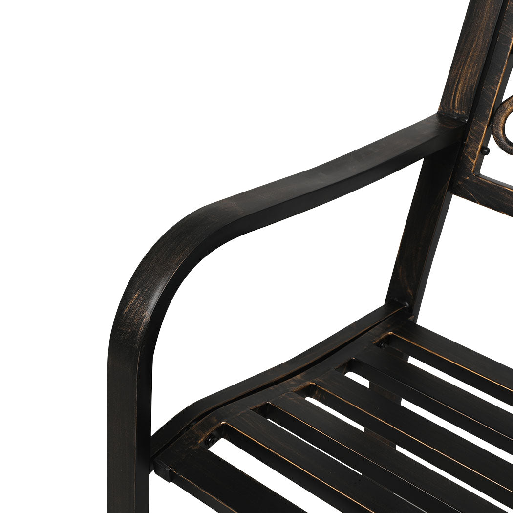 Levede Garden Bench Seat Outdoor Furniture Bronze.