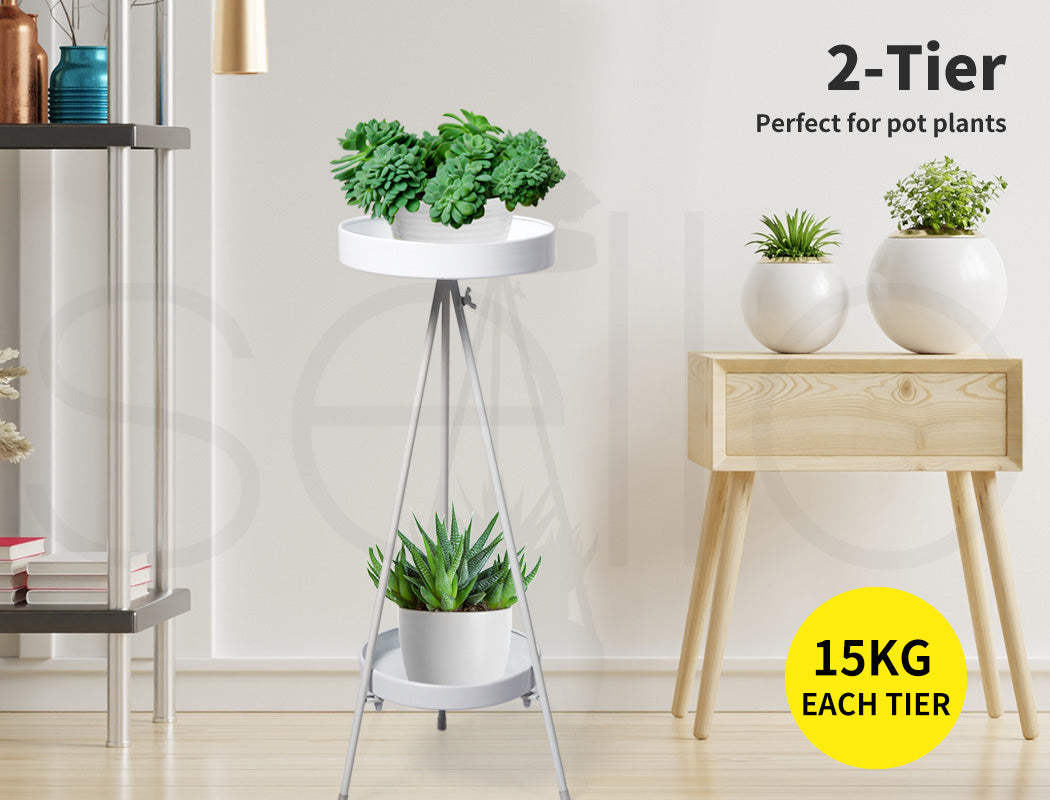 Plant Stand 2 Tiers Outdoor Indoor Large