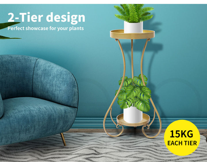 Plant Stand 2 Tiers for Outdoor and Indoor Use -Large.