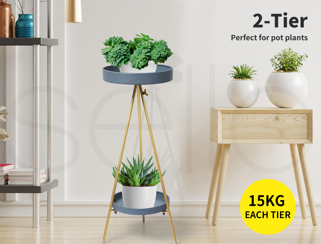 Plant Stand 2 Tiers Outdoor Indoor Large