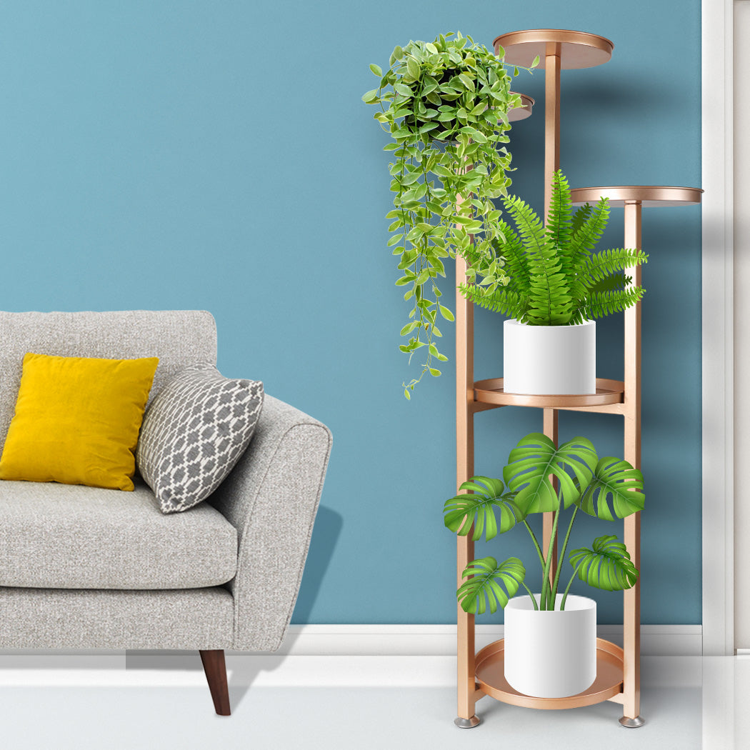 Levede Plant Stand Outdoor Indoor Flower Rose Gold Large.