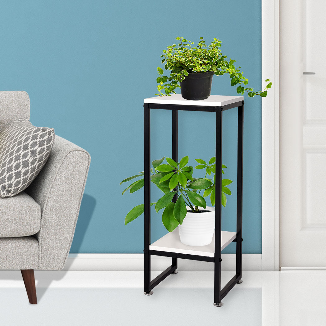 Levede Plant Stand Garden Home Outdoor White Medium.