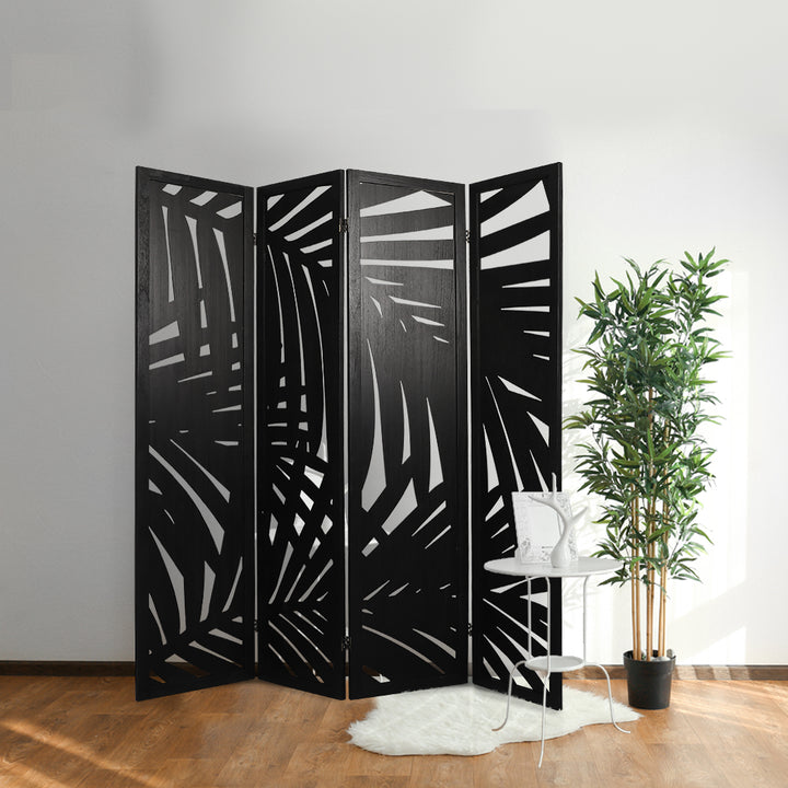 Levede 4 Panel Partition Room Divider Black.